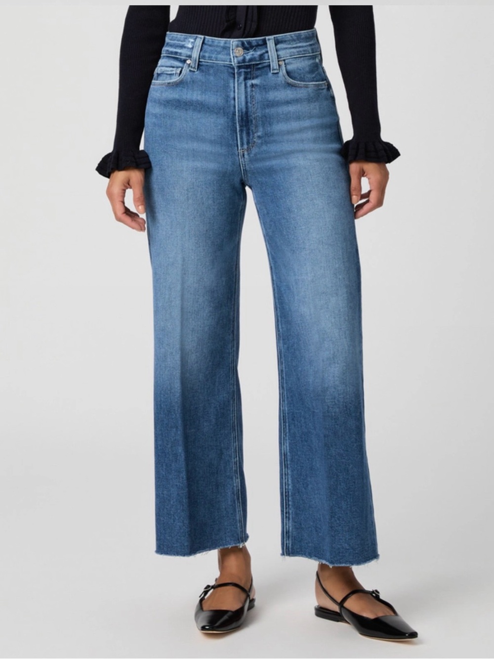PAIGE Anessa High rise wide leg ankle jeans size 31